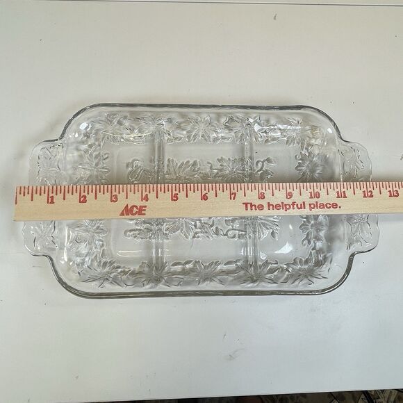 Fantasia Princess House Exclusive 3 Section Crystal Serving Dish Original Box534 - Picture 9 of 9